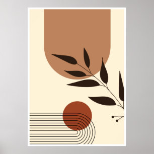 Poster Illustration géométrique esthétique