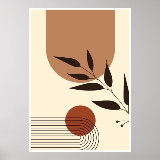 Poster Illustration géométrique esthétique (Devant)