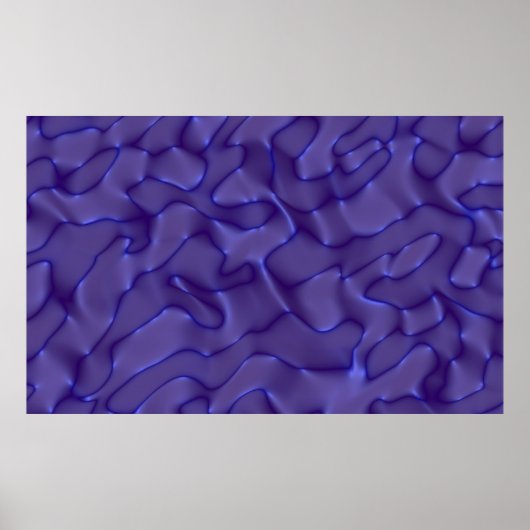 Poster Illustration graphique - couleur bleu motif liquid (Devant)