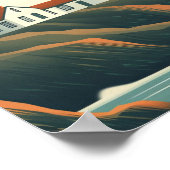 Poster Illustration graphique du phare Seacoast (Coin)