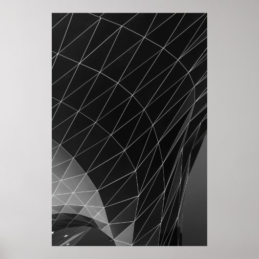 Poster Illustration graphique en noir et blanc (Devant)