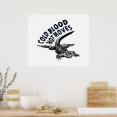 Poster Illustration graphique Lizard avec phase sarcastiq (Cuisine)