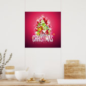 Poster Illustration graphique moderne de Noël rouge (Cuisine)