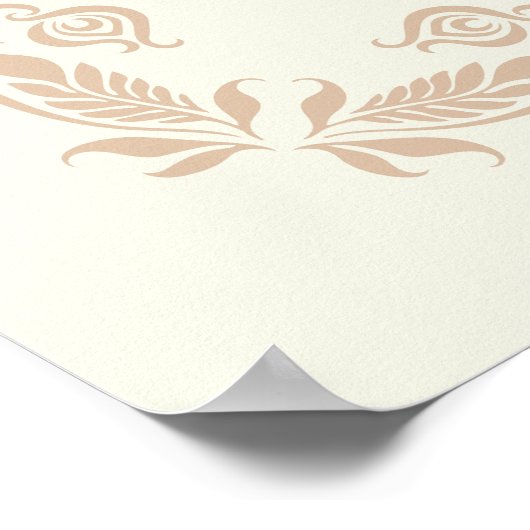 Poster Illustration Graphique, Tea Beige Time (Coin)