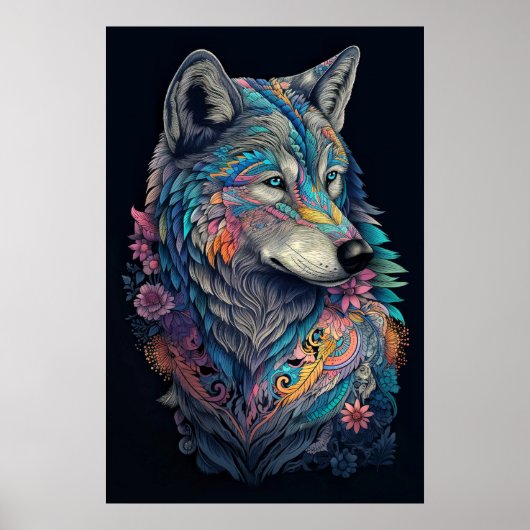 Poster Illustration Hunter Wolf (Devant)