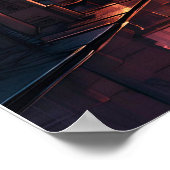 Poster Illustration japonaise de la rue Neon (Coin)