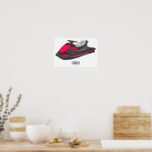 Poster Illustration Jet ski (Cuisine)