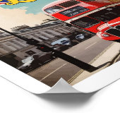 Poster Illustration Londres Angleterre Pop Art Travel (Coin)