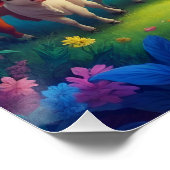 Poster Illustration Lord Krishna Vrindavan (Coin)