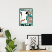 Poster Illustration magique Vintage de Aladdin (Bureau à domicile)