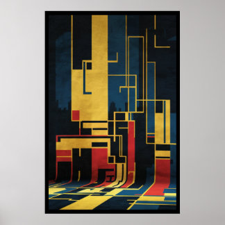 Poster Illustration magnifique aux couleurs vives