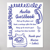 Poster Illustration manuscrite Whimsical Audio Guestbook (Devant)