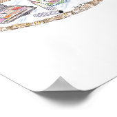 Poster Illustration maquillage Antique Plateau de maquill (Coin)