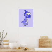 Poster Illustration Mignonne D'Un Parasaurolophus Dinosau (Cuisine)