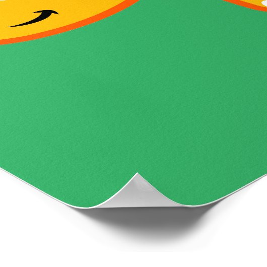 Poster Illustration Mignonne D'Un Stegosaurus. (Coin)