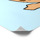 Poster Illustration Mignonne D'Une Éclosion De Ptérodacty (Coin)