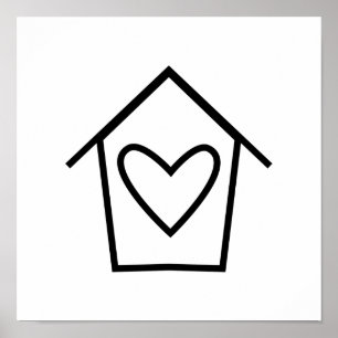 Poster Illustration minimaliste de l'art populaire scandi