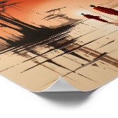 Poster Illustration minimaliste des filles africaines (Coin)