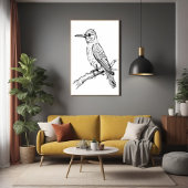 Poster Illustration minimaliste d'oiseaux