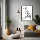 Poster Illustration minimaliste d'oiseaux