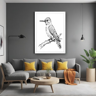 Poster Illustration minimaliste d'oiseaux