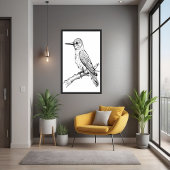 Poster Illustration minimaliste d'oiseaux