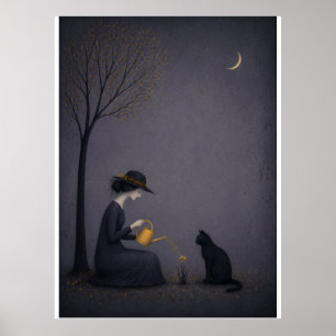 Poster Illustration minimaliste surréaliste – Femme qui n