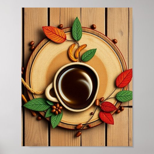 Poster Illustration Moderne de Café (Devant)