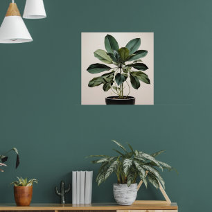 Poster Illustration moderne du Plante vert