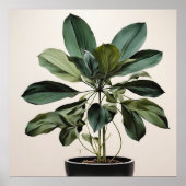 Poster Illustration moderne du Plante vert (Devant)