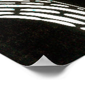 Poster Illustration moderne en style linocut. Colo surréa (Coin)