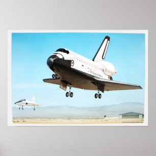 Poster Illustration numérique de Space Shuttle