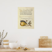 Poster Illustration Papillon Abeille Fruit Insecte (Cuisine)
