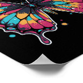 Poster Illustration Papillon Coloré (Coin)