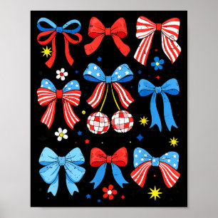 Poster Illustration patriotique du drapeau américain avec