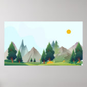 Poster Illustration paysage (Devant)