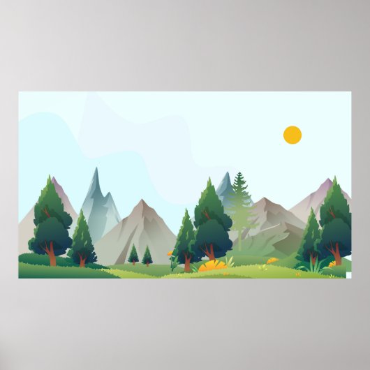 Poster Illustration paysage (Devant)