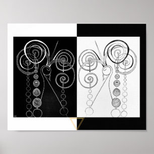 Poster Illustration Peacock Yin et Yang DUET