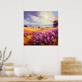 Poster Illustration pittoresque de la prairie de jour cou (Cuisine)