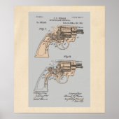 Poster Illustration pointue du brevet du solveur vintage (Devant)