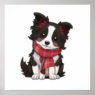 Poster Illustration pour chien de dessin