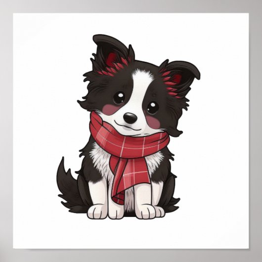 Poster Illustration pour chien de dessin (Devant)