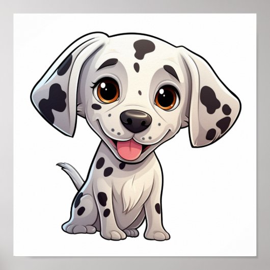 Poster Illustration pour chien de dessin (Devant)