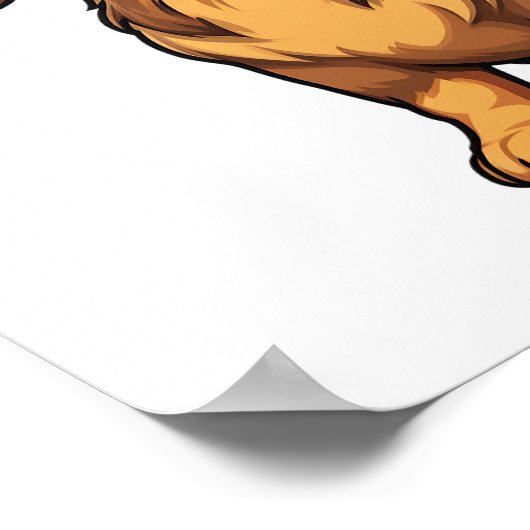 Poster Illustration pour chien de dessin (Coin)