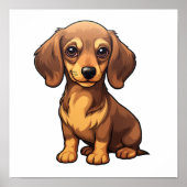 Poster Illustration pour chien de dessin (Devant)