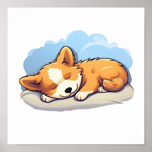 Poster Illustration pour chien de dessin (Devant)