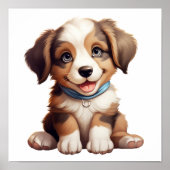 Poster Illustration pour chien de dessin (Devant)