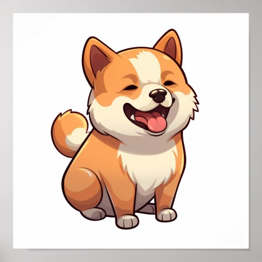 Poster Illustration pour chien de dessin (Devant)