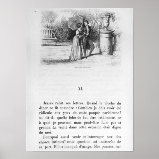 Poster Illustration pour 'Le rouge et le noir' (Devant)