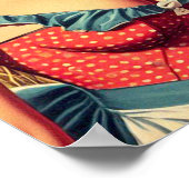 Poster Illustration Retro Beer Girl (Coin)